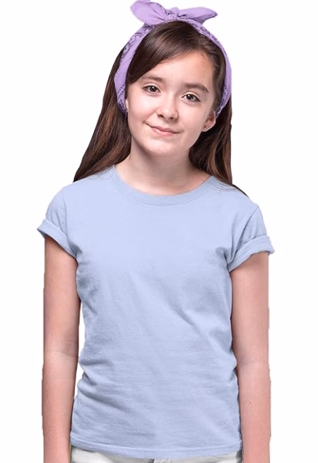 Girls Regular Fit Blue T shirt