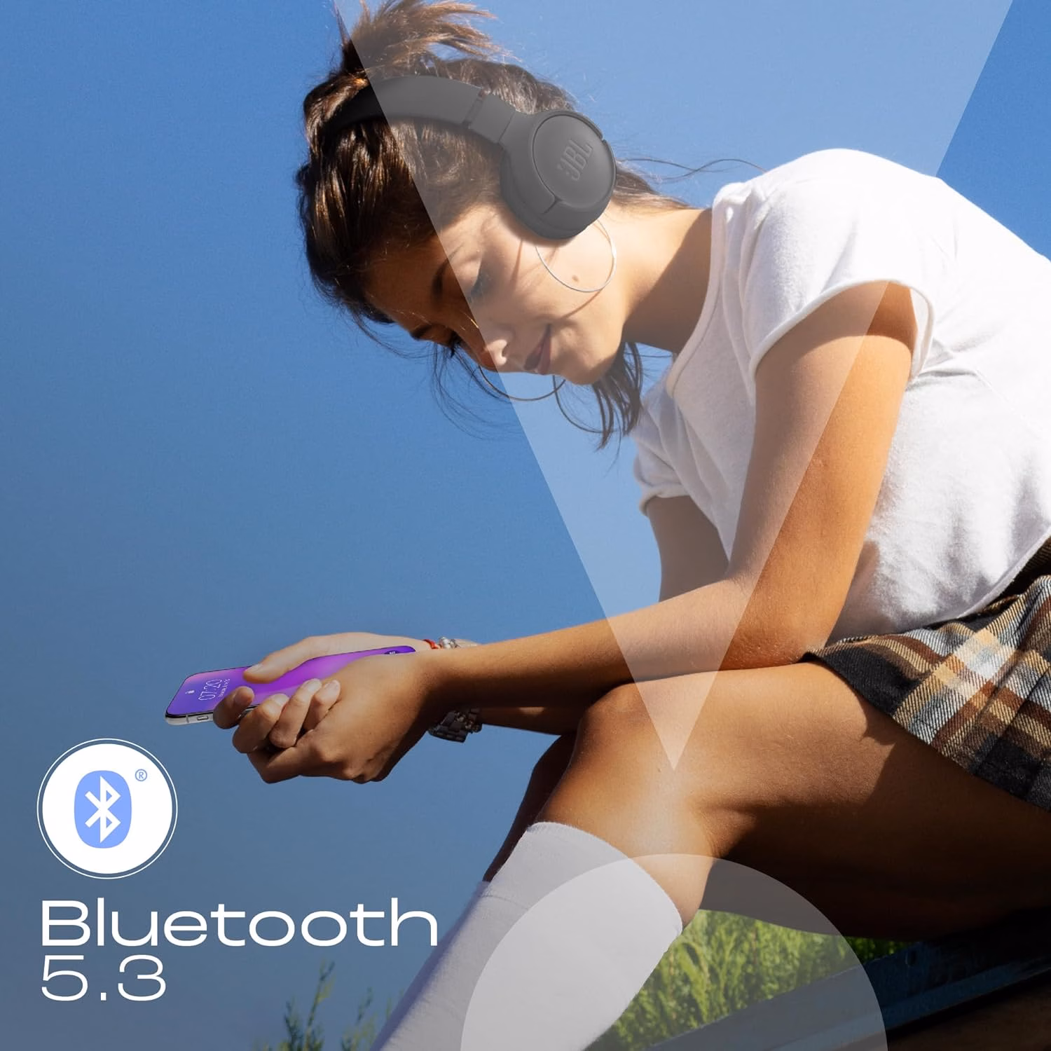 JBL Tune 520 BT 57Hr Playtime, Pure Bass, Multi Connect Bluetooth Headset, BT 5.3LE Bluetooth Headset??(Black, On the Ear) - Image 4