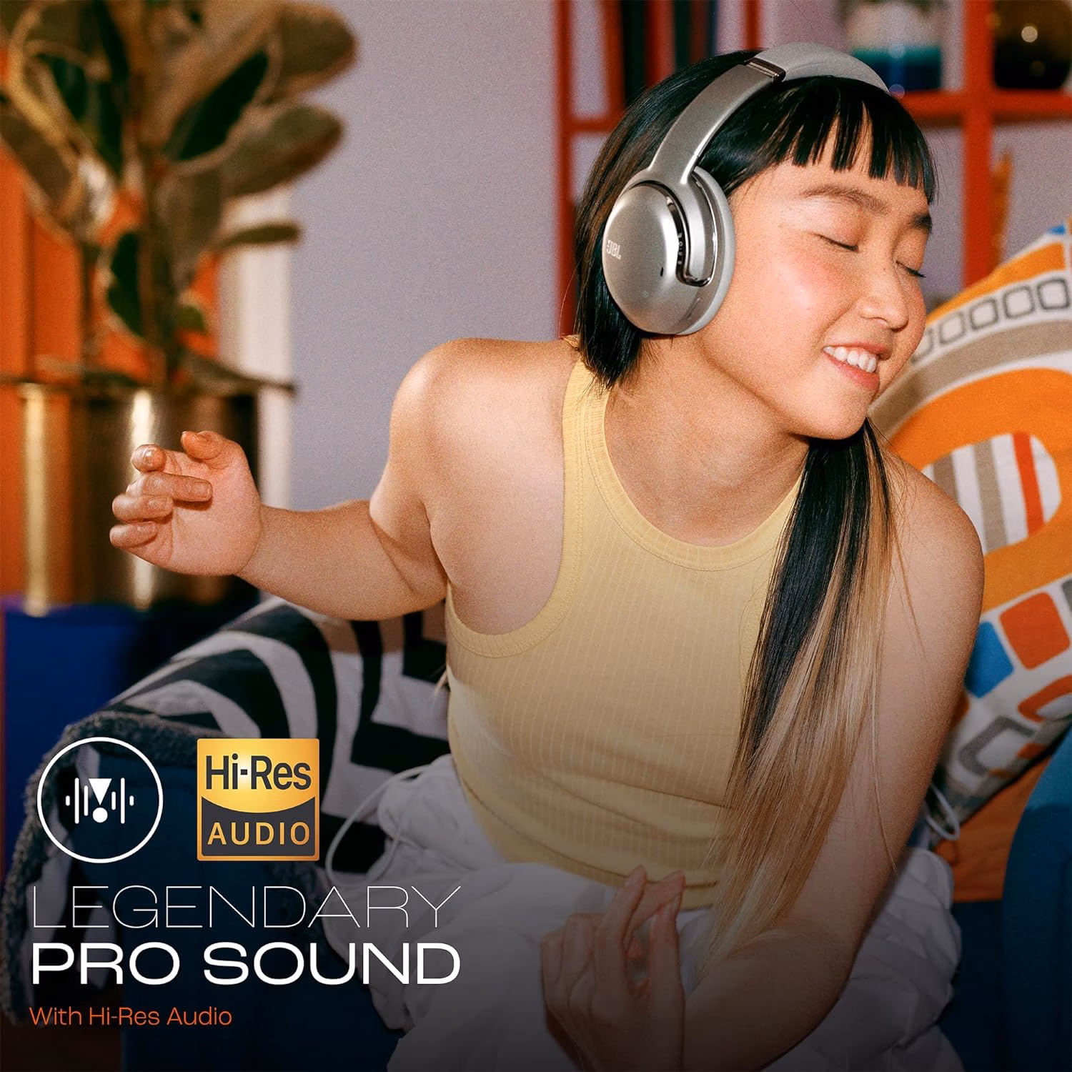 JBL Tour One M2, Adaptive ANC, Smart Ambient, Up to 50Hr, Pro Sound, JBL App, 4-Mic, Bluetooth Headset??(Champagne, On the Ear) - Image 3