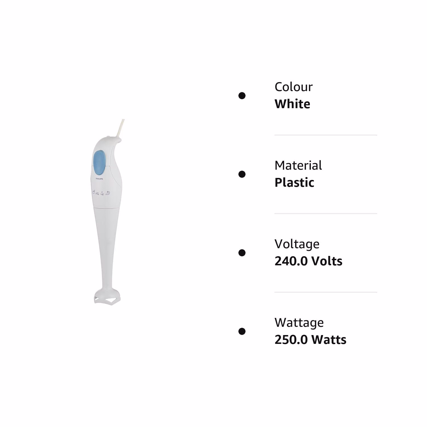 Philips HR1350/90 250 W Hand Blender?(White and blue) - Image 4