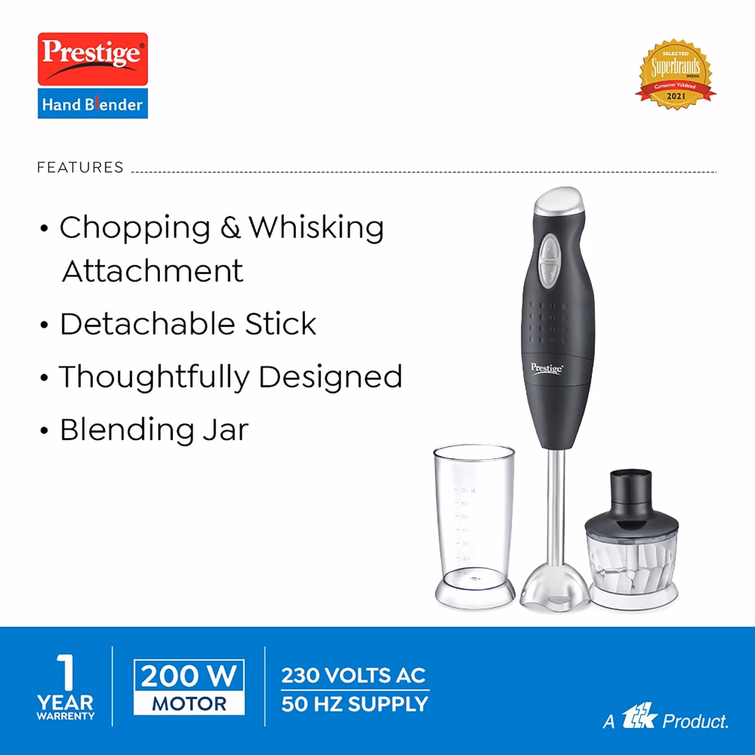 Prestige PHB 6.0 200 W Hand Blender?(Black) - Image 4