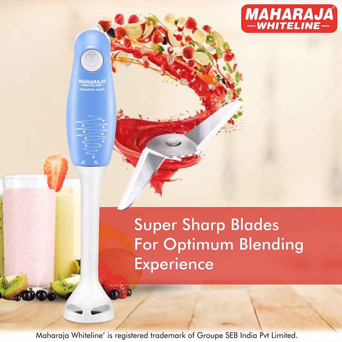 Maharaja Whiteline HB-129 175 W Hand Blender?(Blue) - Image 4