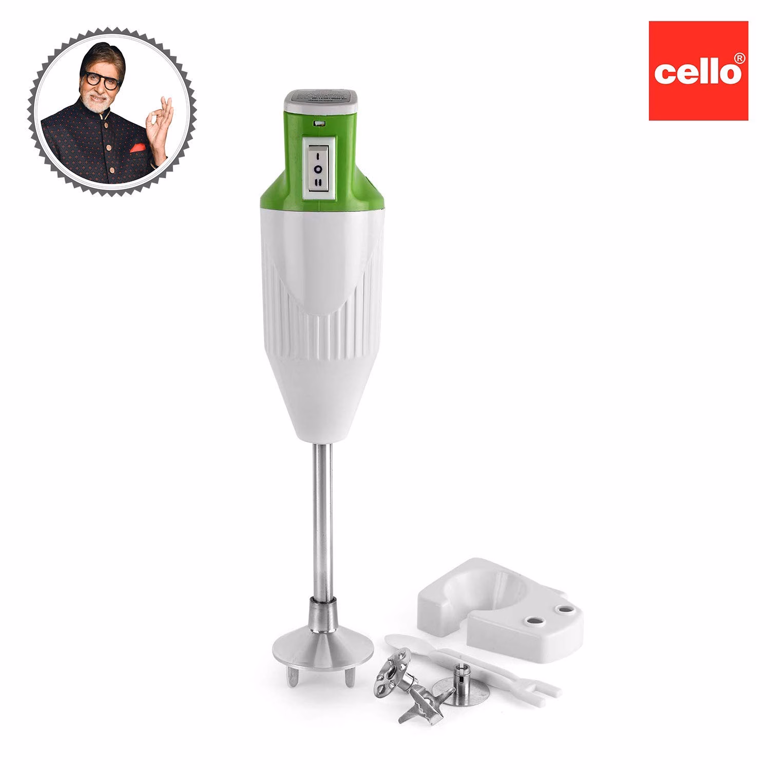 Cello BLEND-N-MIX 600 200 W Hand Blender?(Green, White) - Image 3