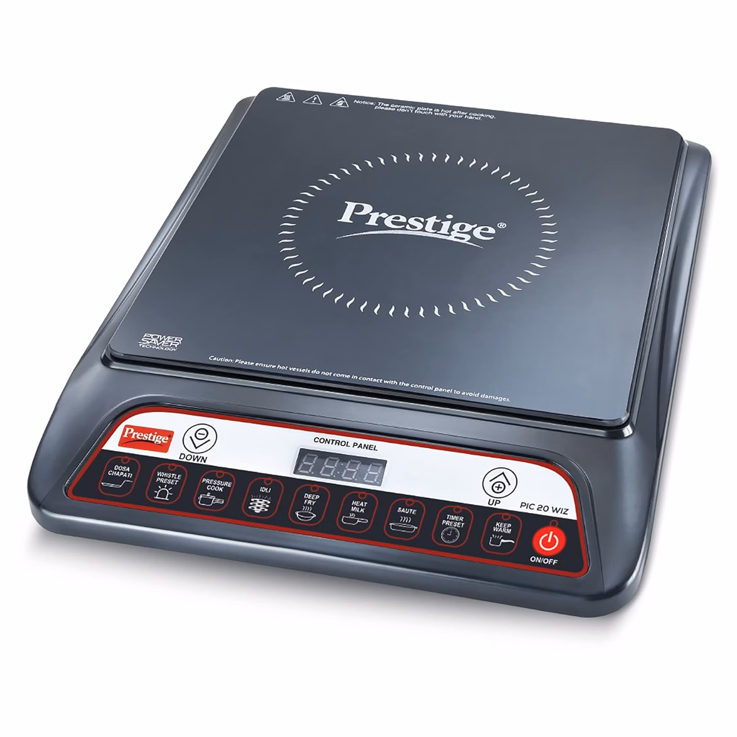 Prestige PIC 20 WIZ(Automatic Whistle Counter, Indian Menu Option) Induction Cooktop??(Black, Touch Panel)