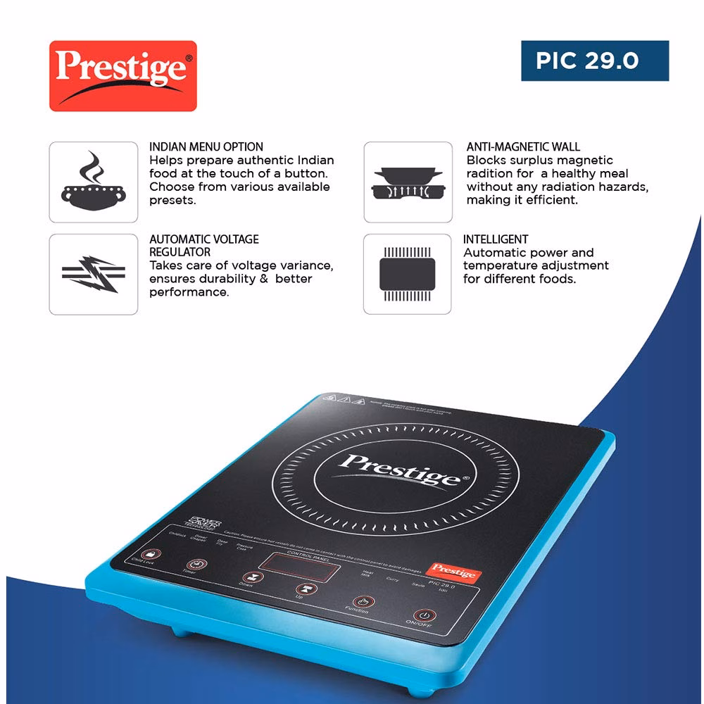 Prestige PIC 29.0 (41959) Induction Cooktop??(Blue, Black, Push Button) - Image 4