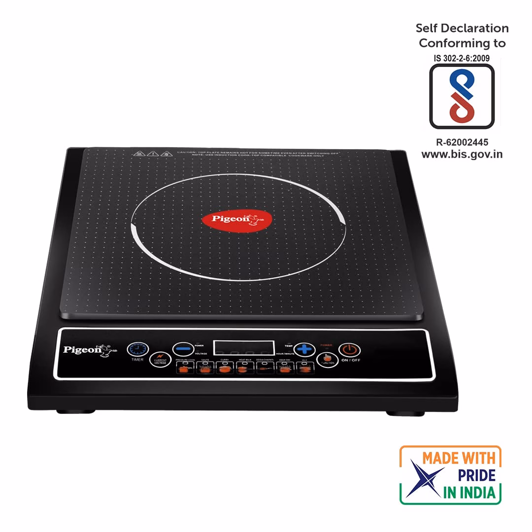 Pigeon Cruise Induction Cooktop (Black, Push Button)