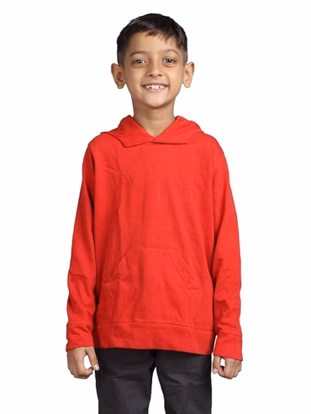 Boys Plain Red Sweatshirts & Hoodies