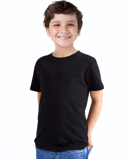 Kids Unisex Black T-Shirt for Baby Boys & Girls