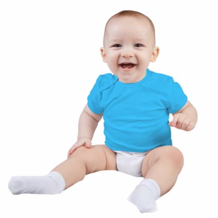 Unisex Plain Blue Cotton T-Shirts