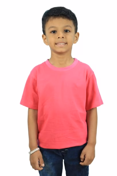 Boys Kids Pink Half Sleeve T-Shirt