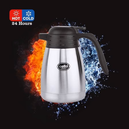 Cello Legacy Vacusteel Flask 1500 ml Flask??(Pack of 1, Silver, Steel)