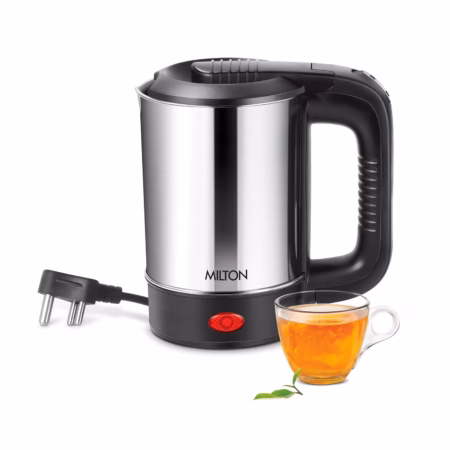 Milton Euroline Electric Travel Kettle With Handle, 1000 Watt, 500 ml Electric Kettle??(0.5 L, Silver)