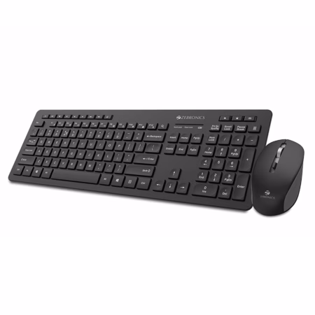 Zebronics Zeb-Companion 500 Keyboard and Mouse Combo Wireless Desktop Keyboard?(Black)