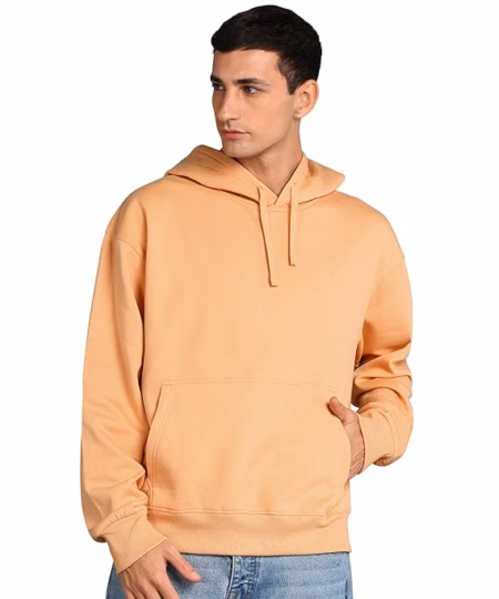 Men's Cotton Oversize Orange Hoodie