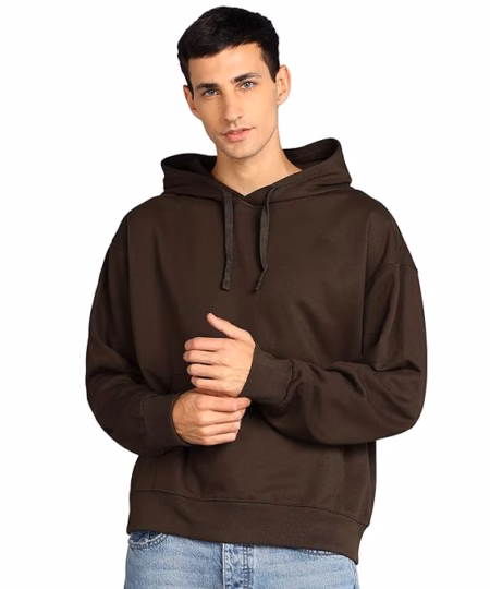 Men's Cotton Oversize Coffee Hoodie