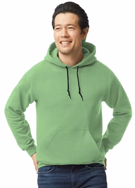Men's Cotton Blend Pista Green Hooded