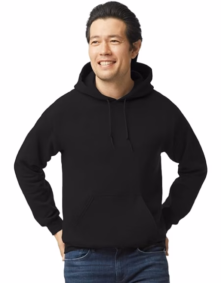 Men's Cotton Blend Black Hooded