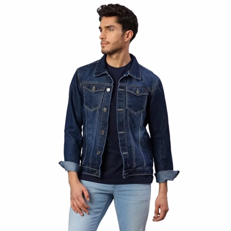 Men Regular Fit Denim Midnight Blue Jacket