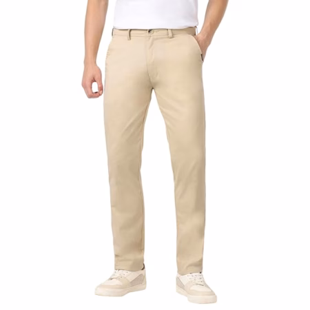 Men's Cotton Casual Chinos Trousers