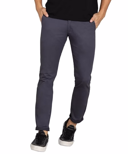 Men's Cotton Casual Chinos Trousers