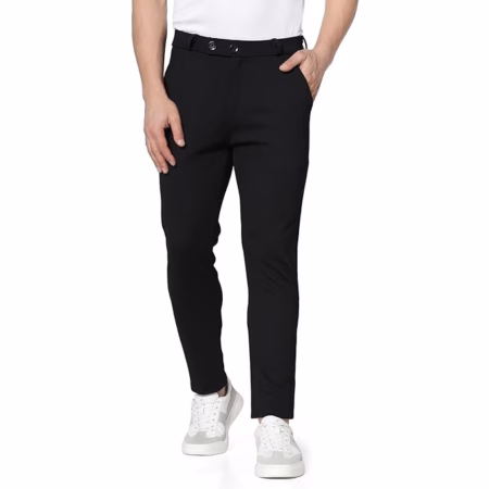 Men's Regular Fit Causal Black Trouser