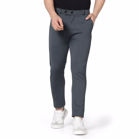 Men's Regular Fit Causal Teal Trouser