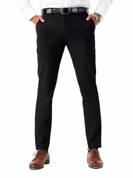 Men Stylish Slim Fit Black Pants