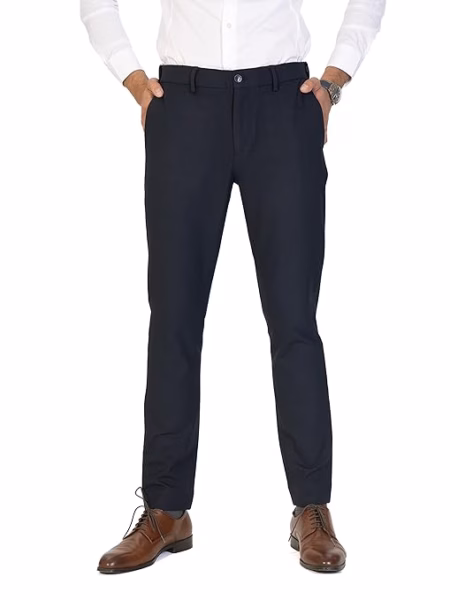 Men Stylish Slim Fit Navy Blue Pants