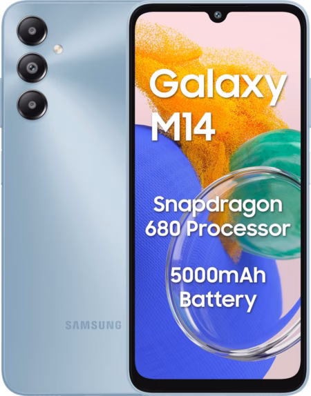 Samsung Galaxy M14 4G (Arctic Blue, 64 GB)??(4 GB RAM)