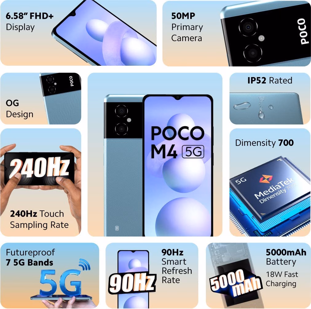 Poco M4 5G (Cool Blue, 64 GB)??(4 GB RAM) - Image 3