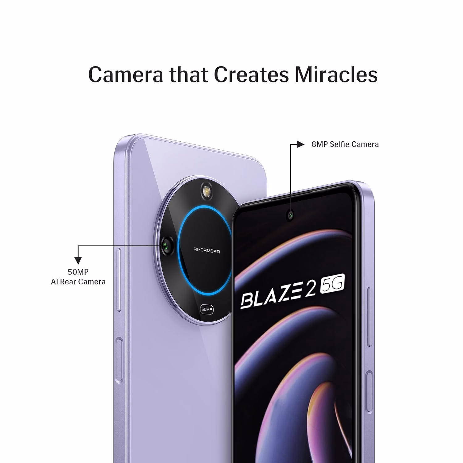 Lava Blaze 2 5G (Glass Lavender, 128 GB)??(6 GB RAM) - Image 4