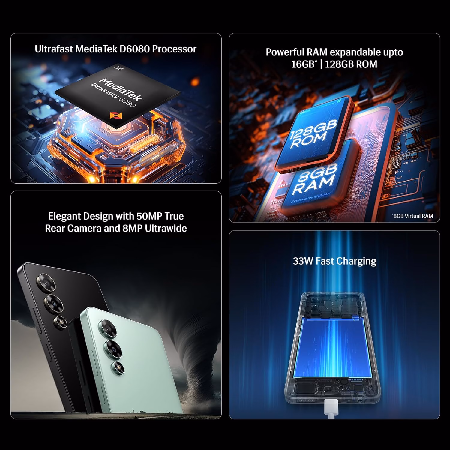 Lava Strom (Thunder Black, 128 GB)??(8 GB RAM) - Image 3