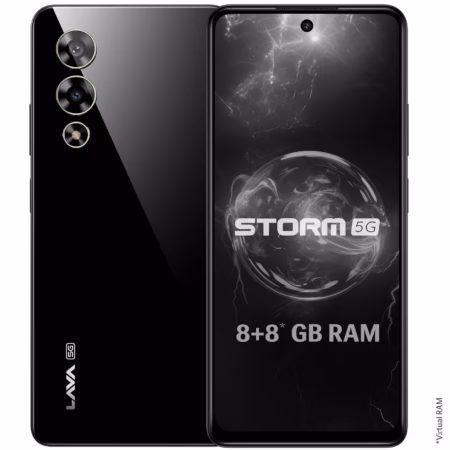 Lava Strom (Thunder Black, 128 GB)??(8 GB RAM)