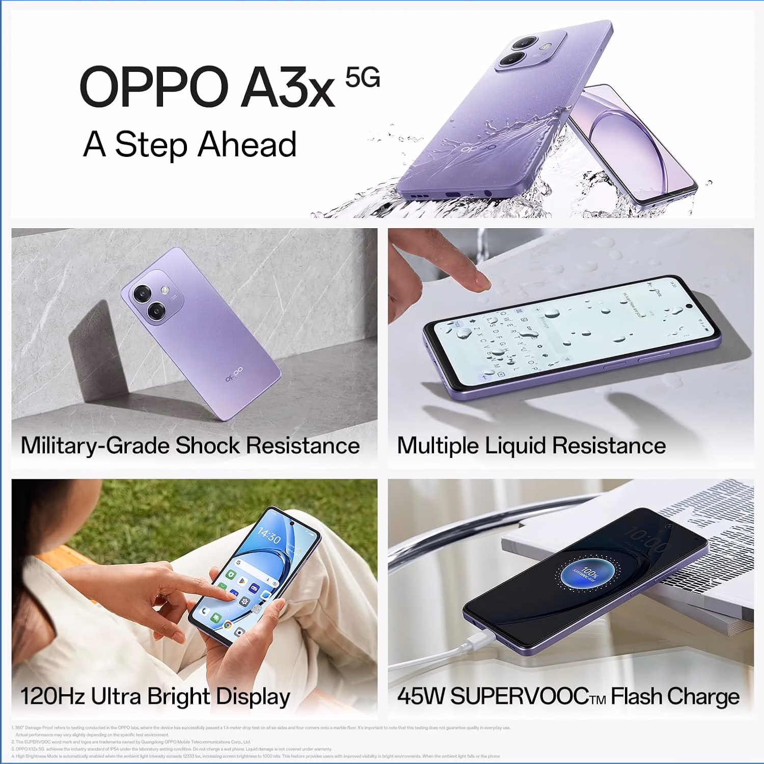 Oppo A3x 5G (Starry Purple, 128 GB)??(4 GB RAM) - Image 3