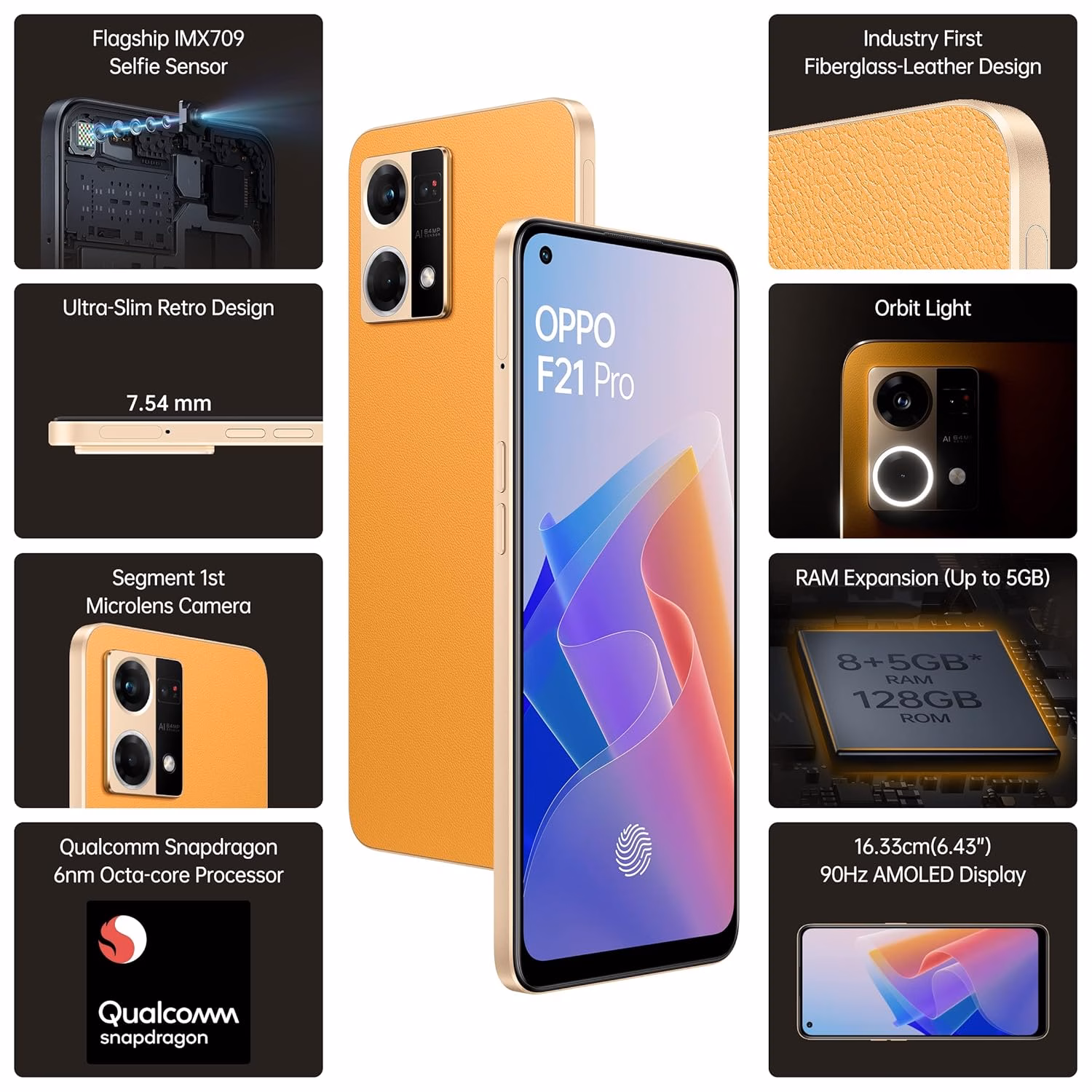 Oppo F21 Pro (Sunset Orange, 128 GB)??(8 GB RAM) - Image 3