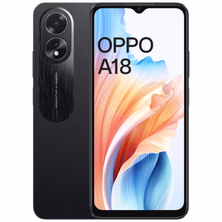 Oppo A18 (Glowing Black, 64 GB)??(4 GB RAM)