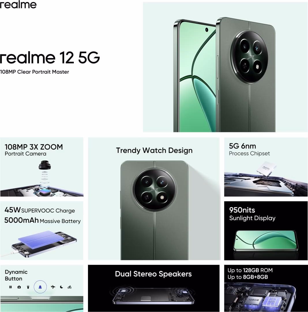 realme 12 5G (Woodland Green, 128 GB) (8 GB RAM) - Image 3