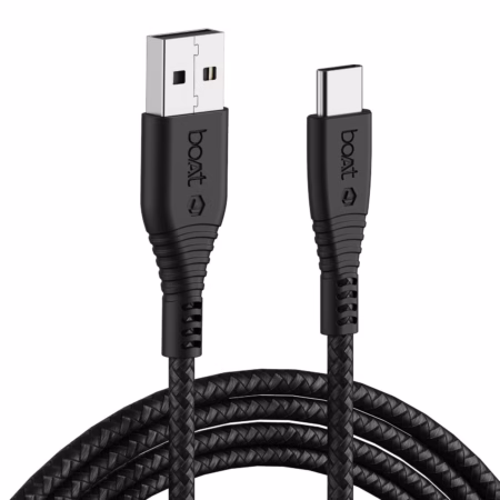 boAt USB Type C Cable 3 A 1.5 m A320?(Compatible with Mobiles, Tablets & any other device with type-c port, Black)