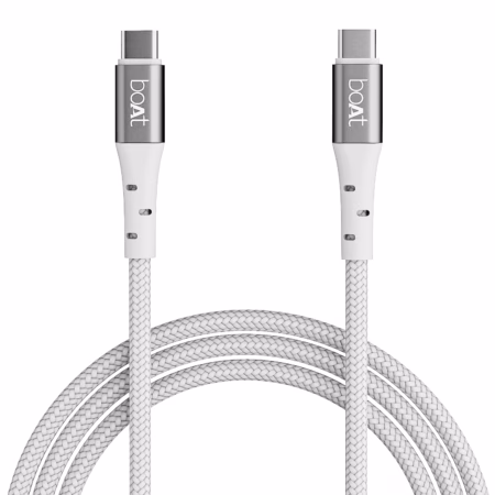 boAt USB Type C Cable 1.5 m Type C C300?(Compatible with Mobile, Tablet, White)