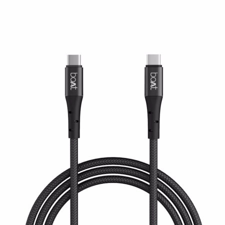 boAt USB Type C Cable 1.5 m Type C C300?(Compatible with Mobile, Tablet, Black)