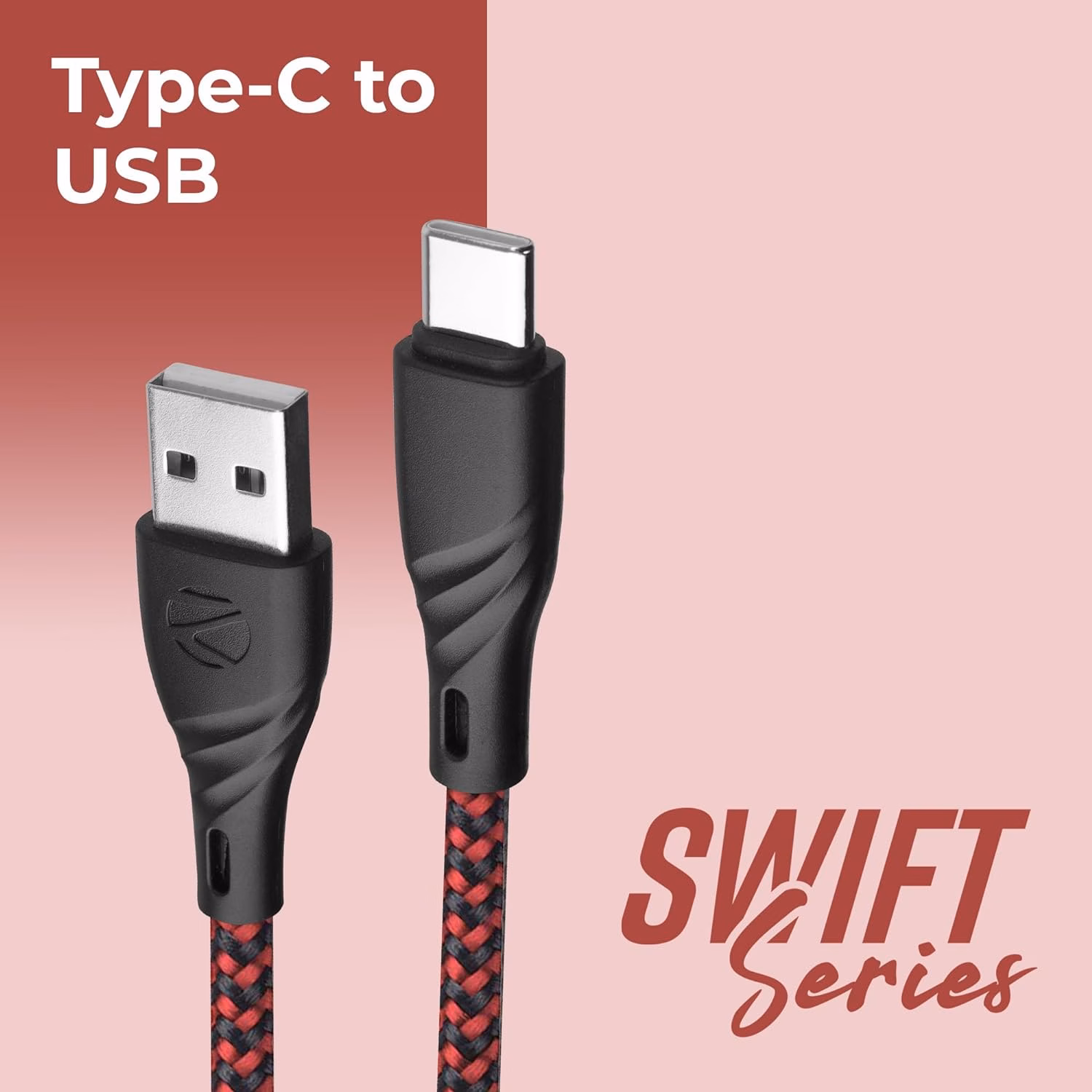 Zebronics USB Type C Cable 1.5 m ZEB-UT300?(Compatible with Mobile, Red + Black) - Image 3