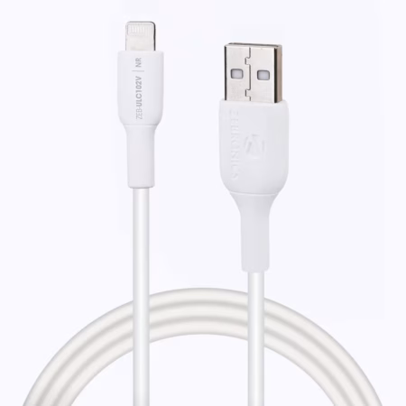 Zebronics Lightning Cable 2 A 1 m Zeb-ULC102V?(Compatible with Apple Mobiles, Apple ipads,Apple Airpods,White,One Cable)