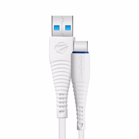 Zebronics USB Type C Cable 2 A 1 m ZEB-UCC101?(Compatible with Computer, Mobile, White, One Cable)