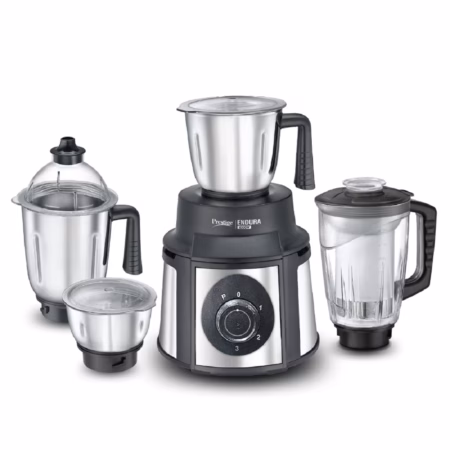 Prestige Endura 1000 Juicer Mixer Grinder (4 Jars,Black with Silver)