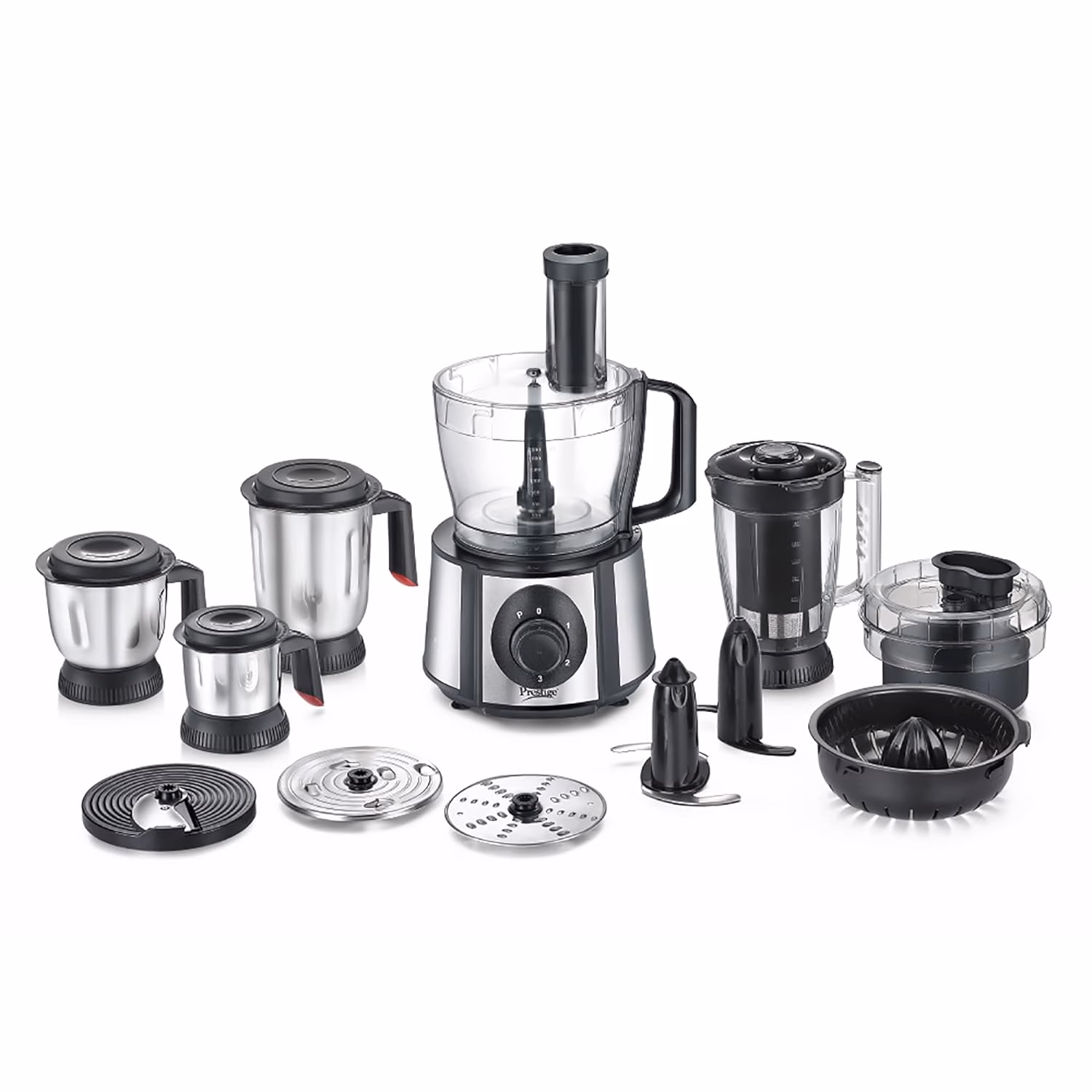 Prestige AMICA Super Mixer Grinder 1000 Juicer Mixer Grinder (5 Jars,BLACK WITH SILVER)
