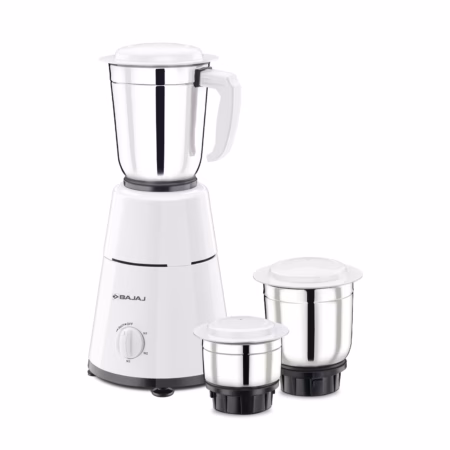 Bajaj GX 1 500 W Juicer Mixer Grinder (3 Jars,White)
