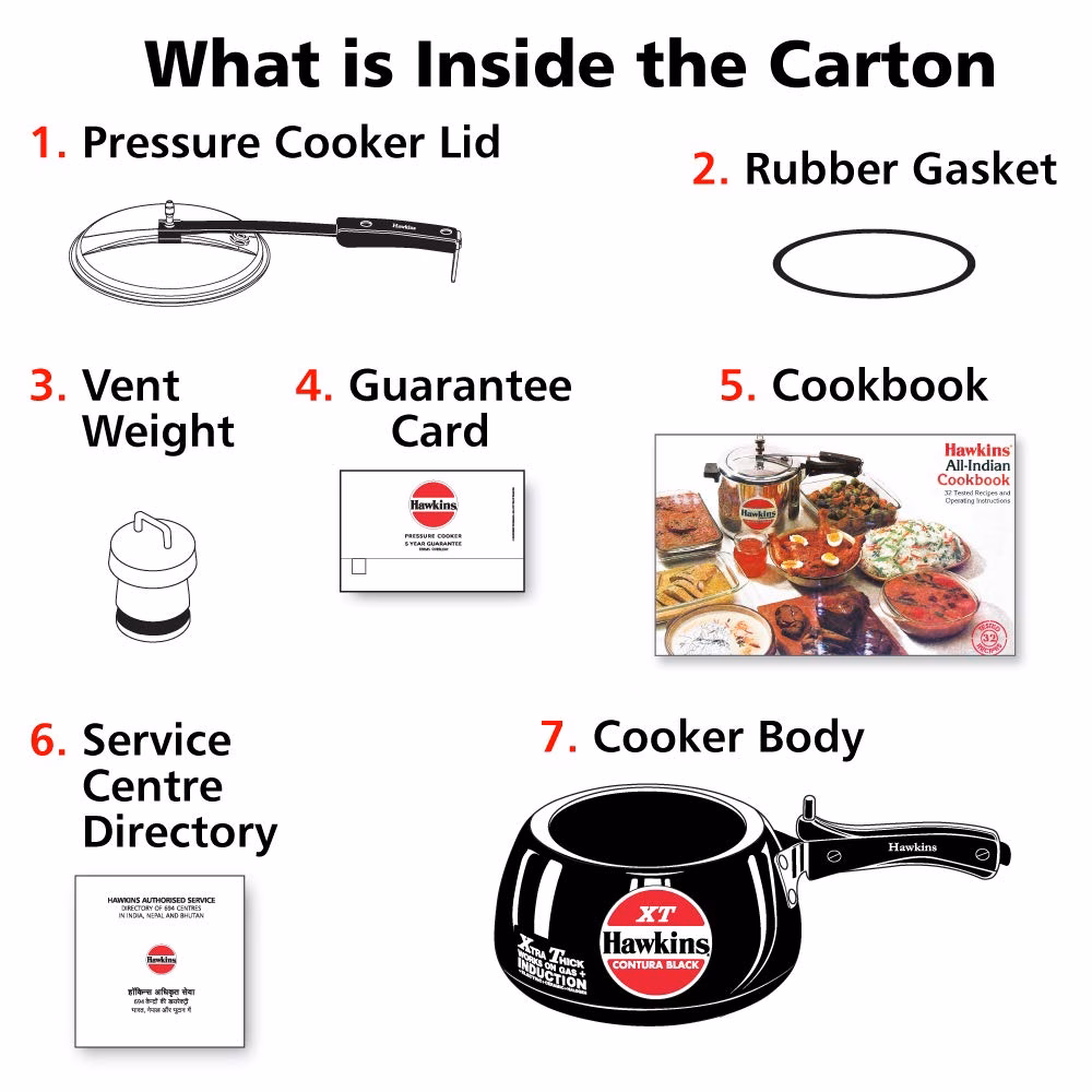 Hawkins Contura Black XT (CXT30) 3 L Induction Bottom Pressure Cooker?(Hard Anodized) - Image 4
