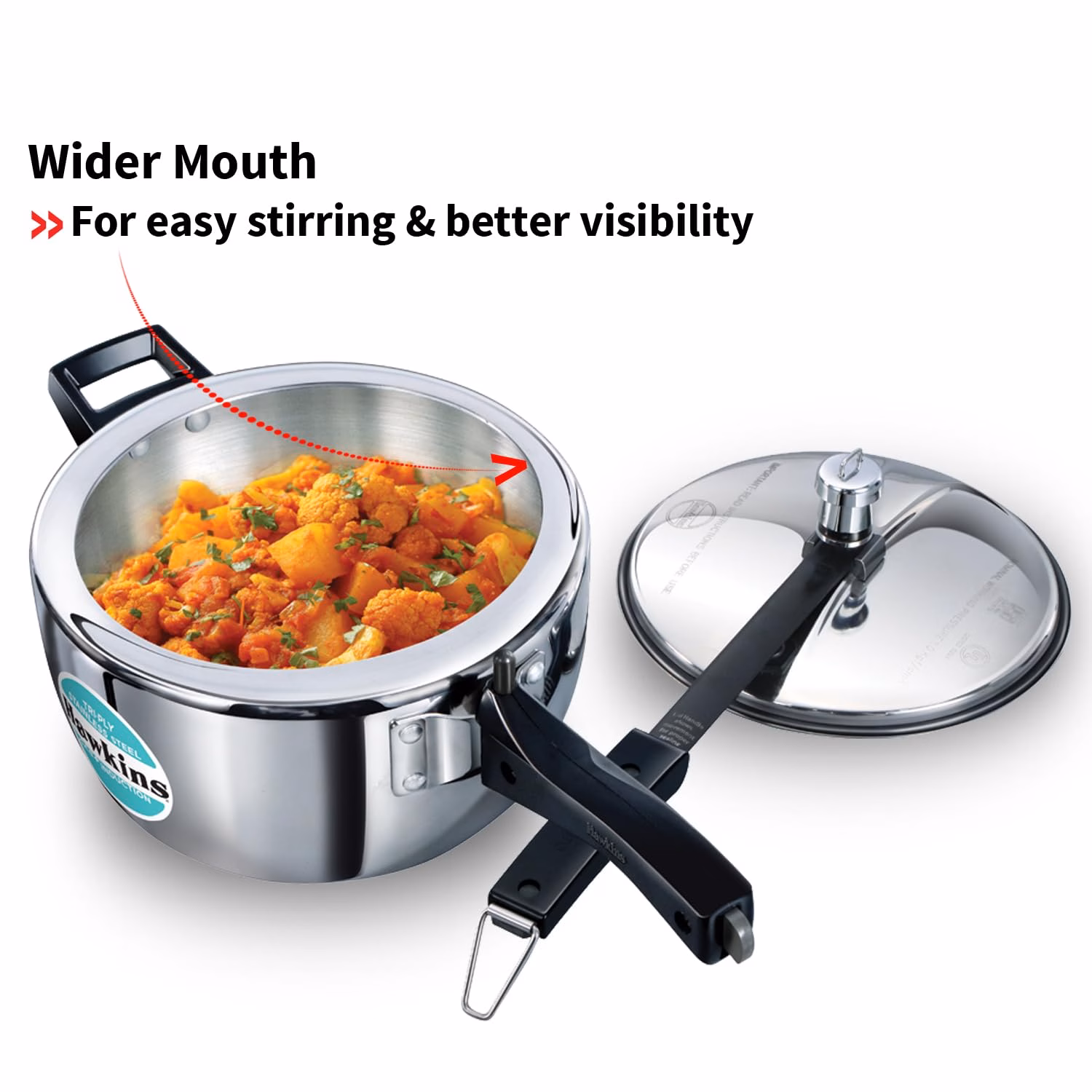 Hawkins Triply Stainless Steel (HSST35) 3.5 L Induction Bottom Pressure Cooker?(Triply) - Image 3