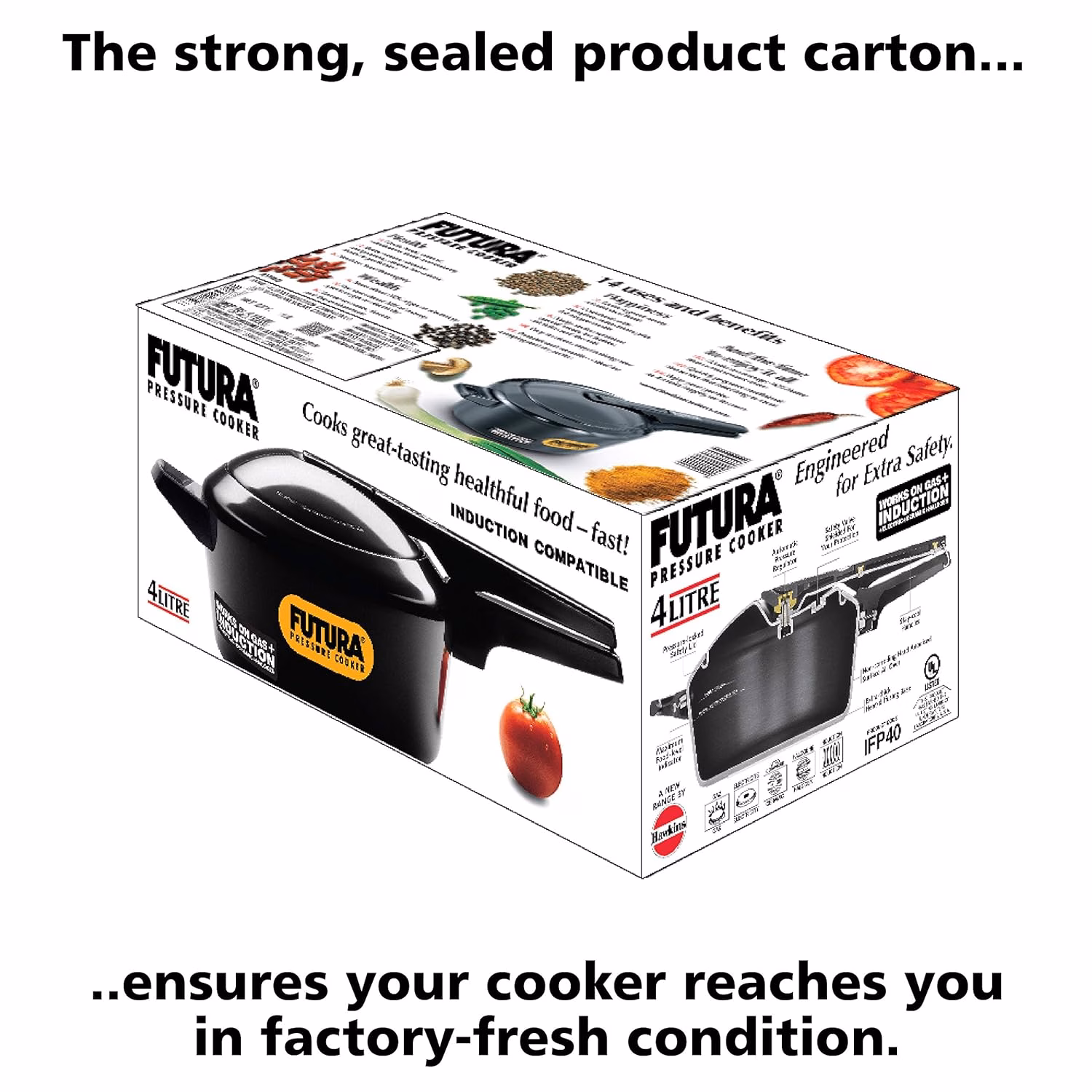 Hawkins Futura (IFP40) 4 L Induction Bottom Pressure Cooker?(Hard Anodized) - Image 4