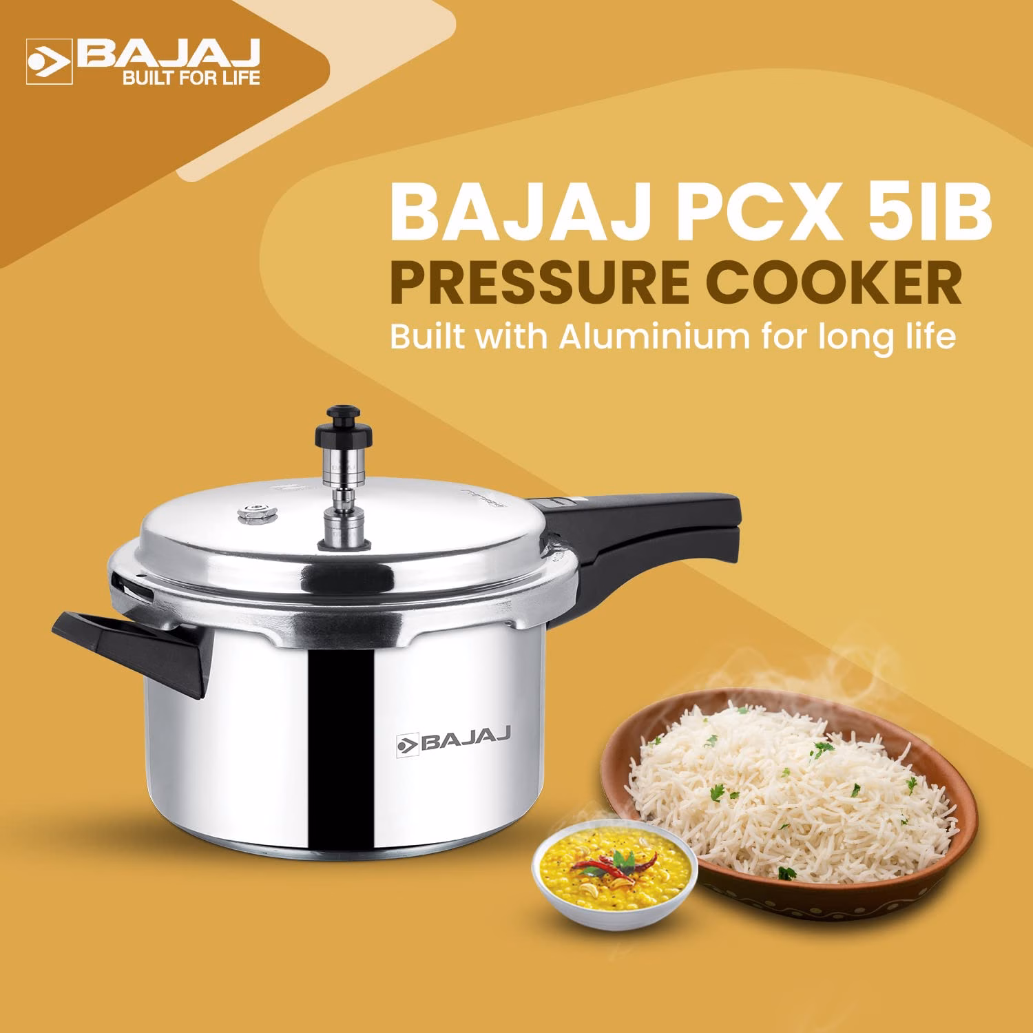 Bajaj PCX 2IB with Outer Lid and 2 L Induction Bottom Pressure Cooker?(Aluminium) - Image 3